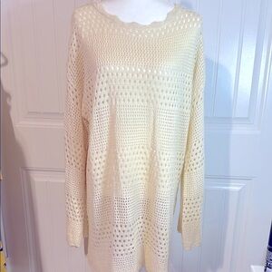 New CUPSHE Crochet Knit Swimsuit Coverup Size Large